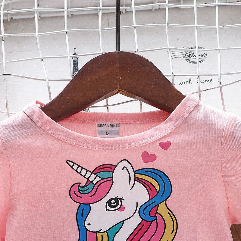 Girls Dress Cartoon Unicorn