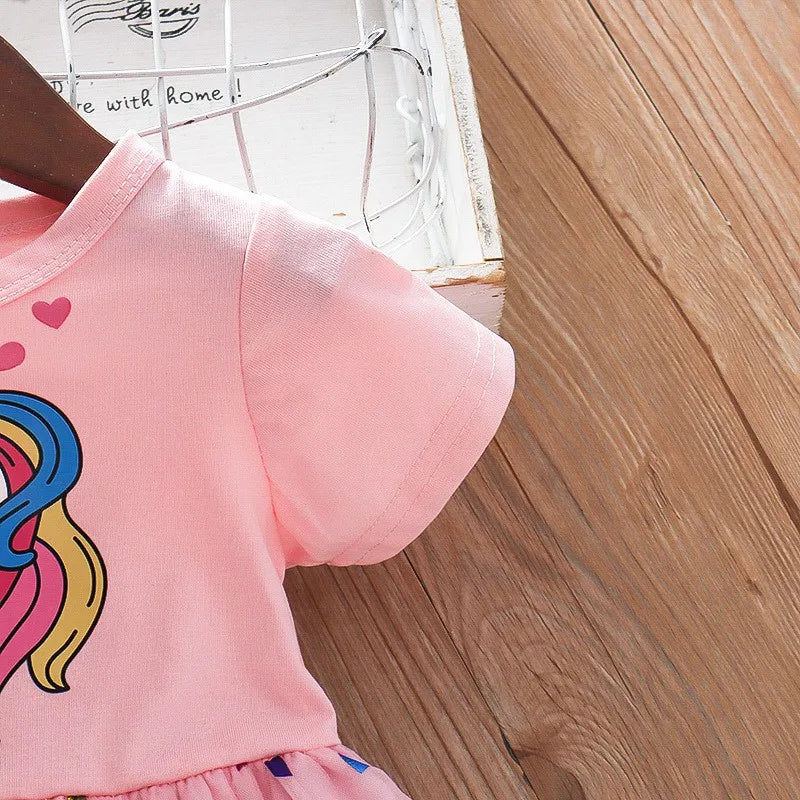 Girls Dress Cartoon Unicorn