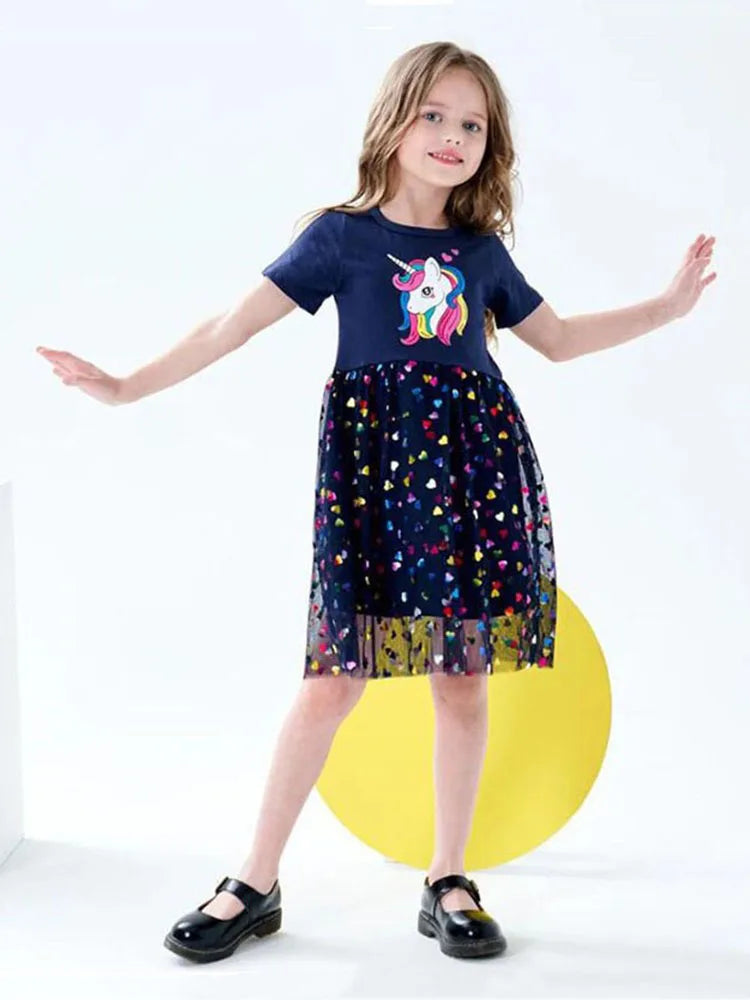 Girls Dress Cartoon Unicorn